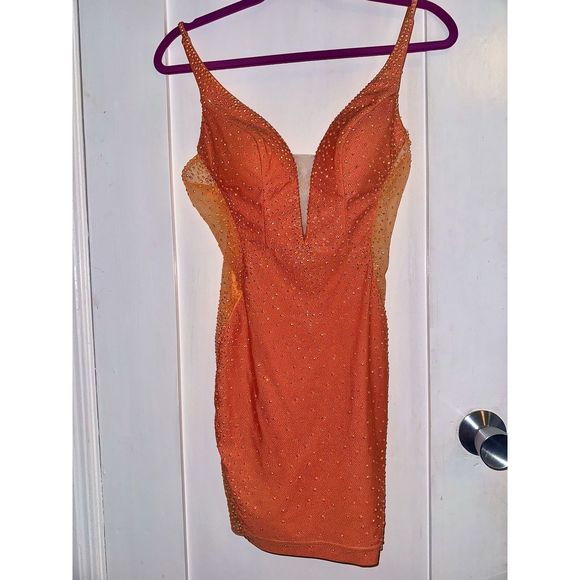 Orange Johnathan Kayne Size 00 Cocktail dress - Picture 1 of 2